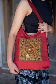 Embroidered Silk Handbag